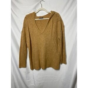 American Eagle Outfitters Women Brown Knit‎ Hooded Sweater Y2K Size M